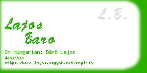 lajos baro business card
