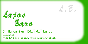 lajos baro business card